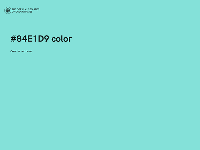 #84E1D9 color image