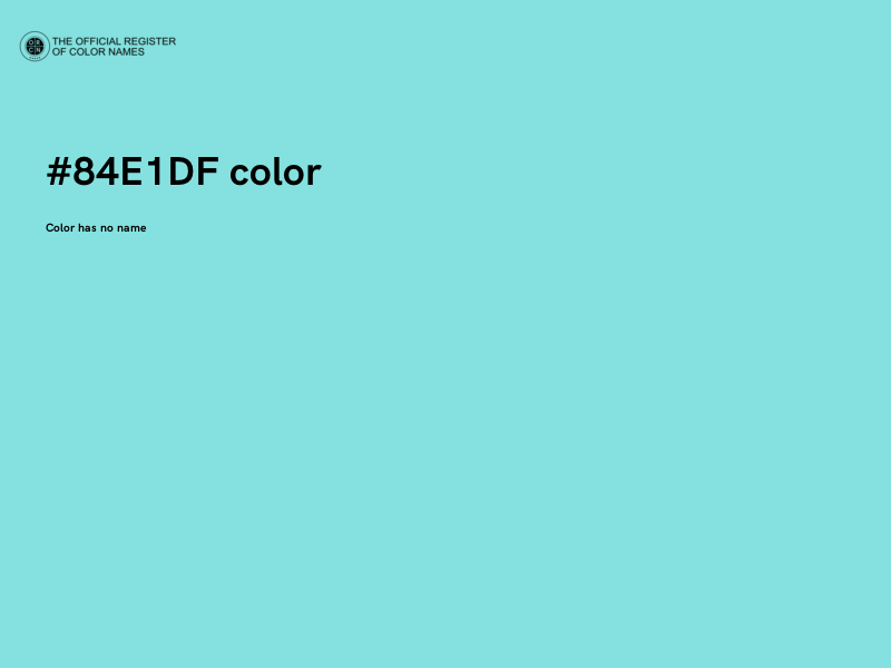 #84E1DF color image