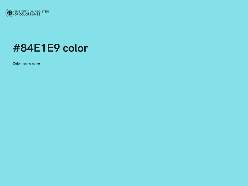 #84E1E9 color image