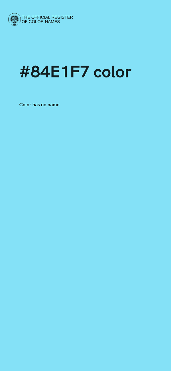 #84E1F7 color image