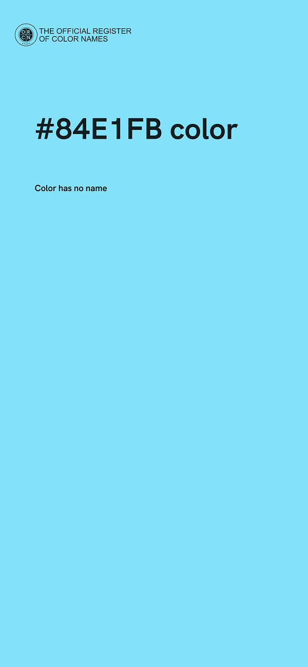 #84E1FB color image