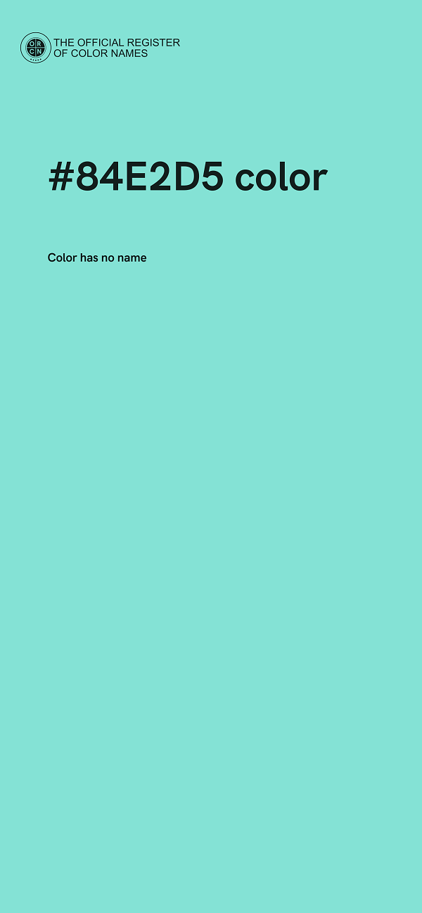 #84E2D5 color image