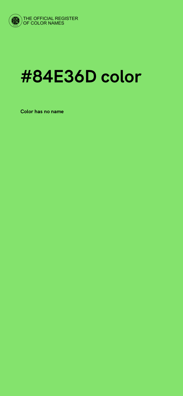#84E36D color image