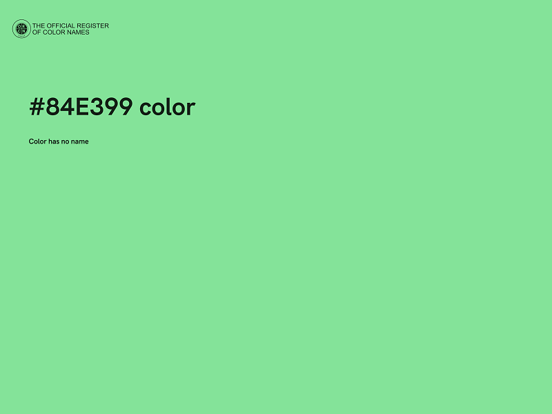 #84E399 color image