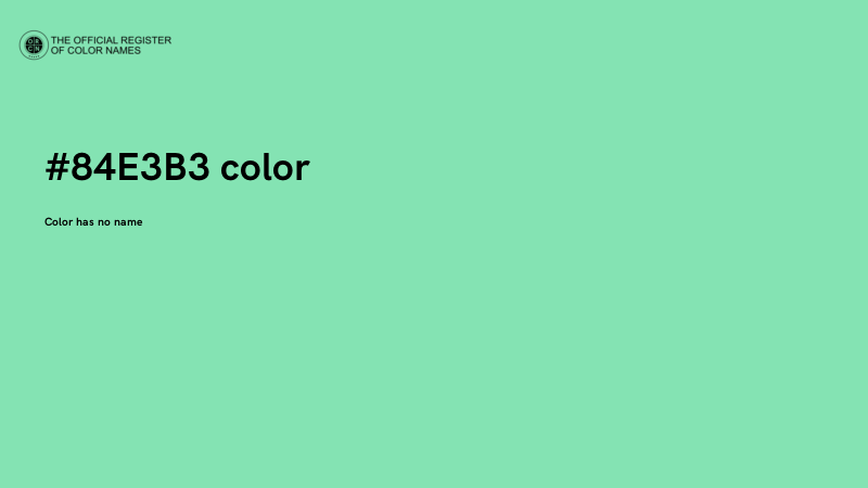 #84E3B3 color image