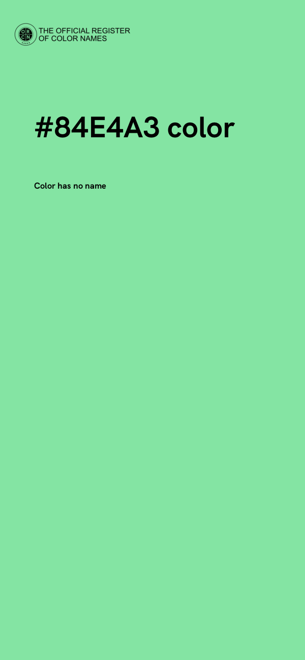 #84E4A3 color image