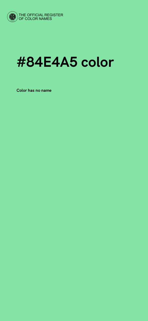 #84E4A5 color image