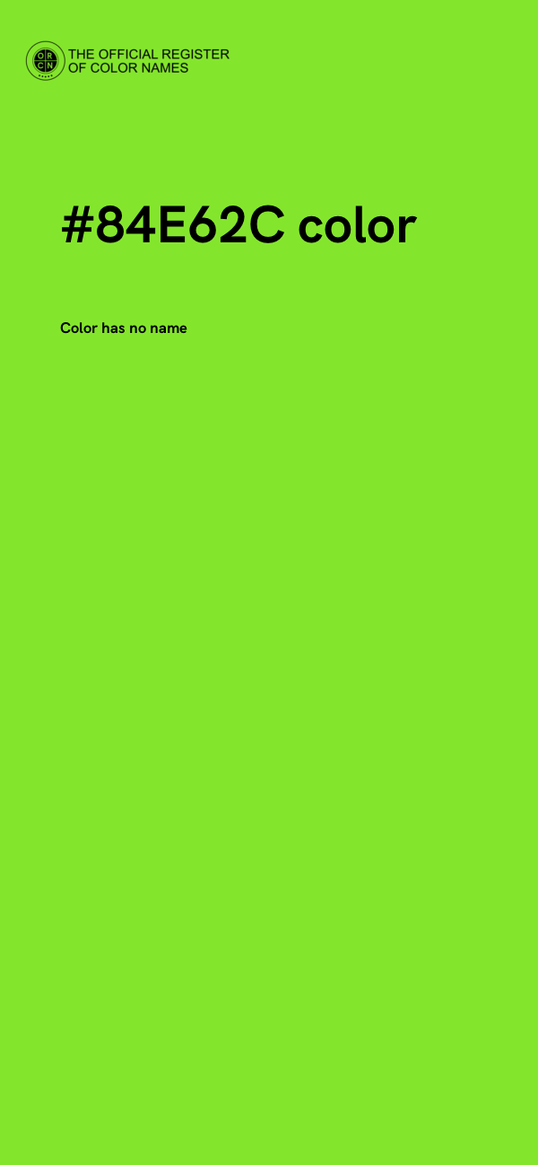 #84E62C color image
