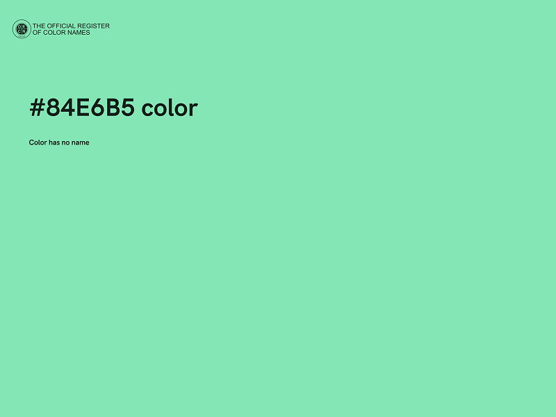 #84E6B5 color image