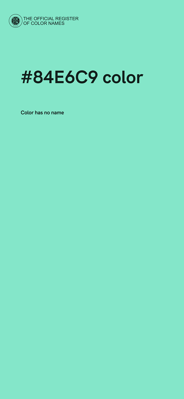 #84E6C9 color image