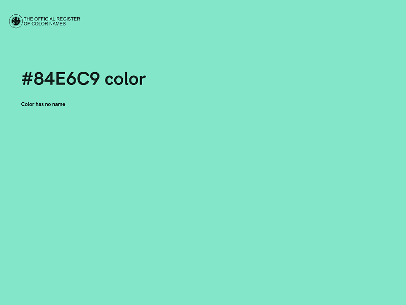 #84E6C9 color image