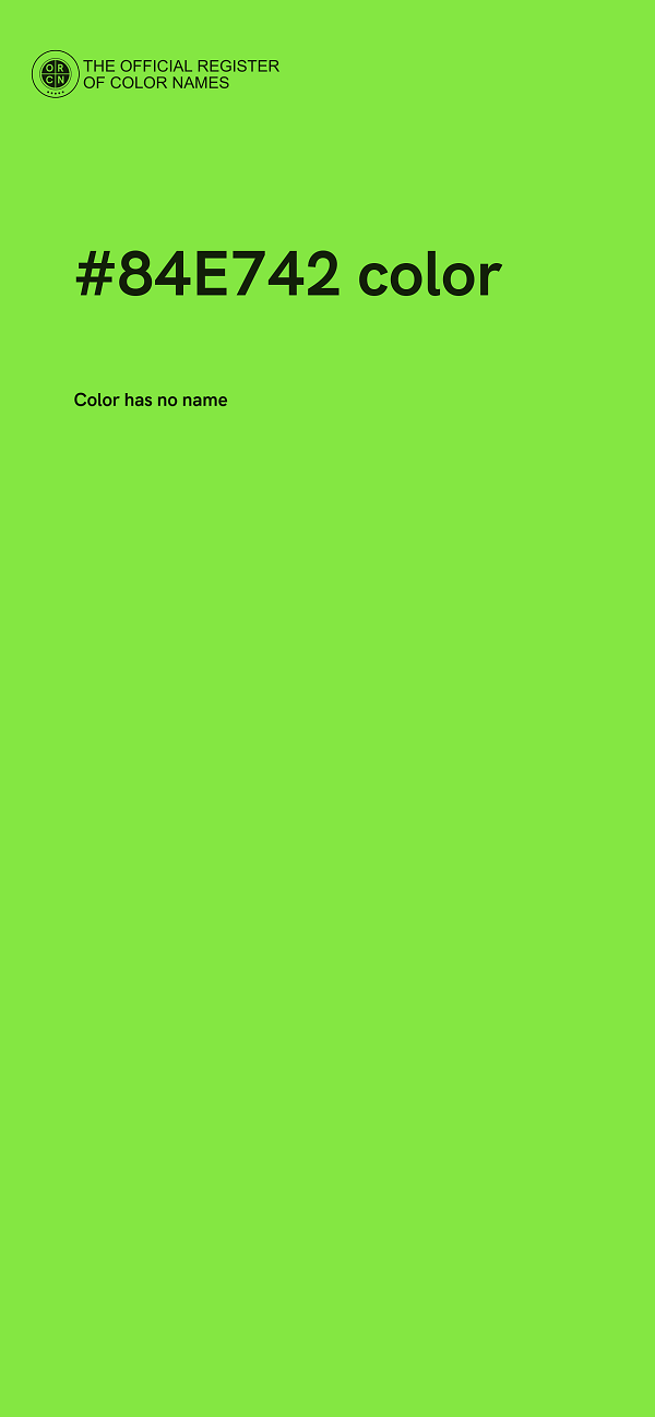 #84E742 color image