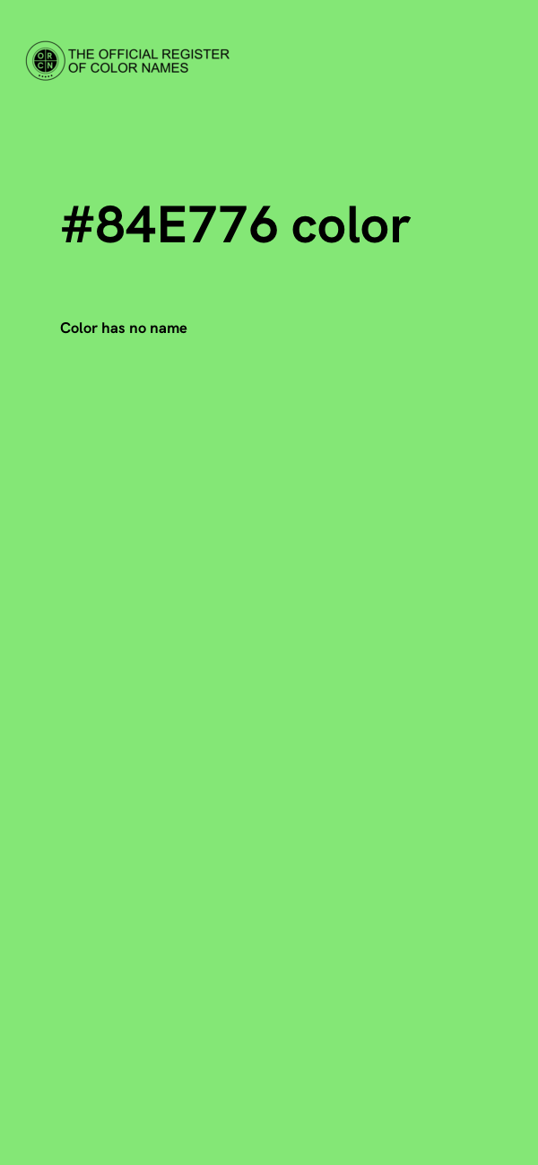 #84E776 color image