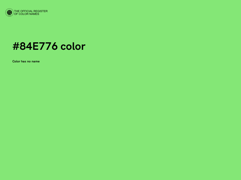 #84E776 color image