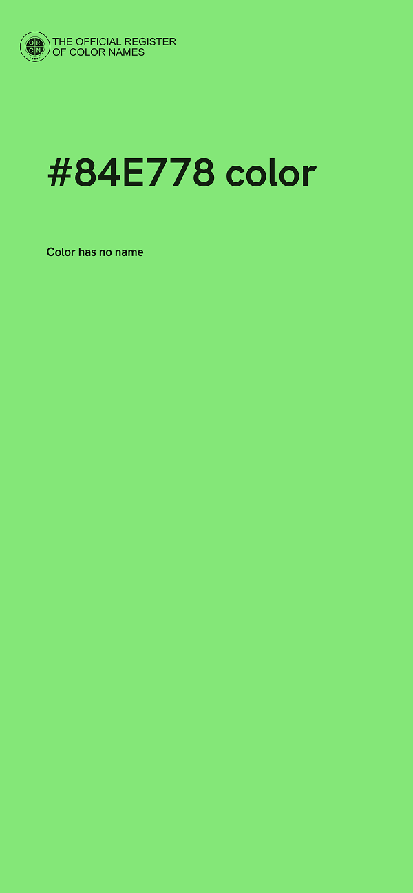 #84E778 color image