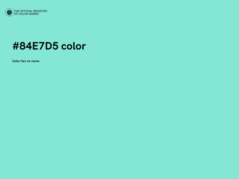 #84E7D5 color image