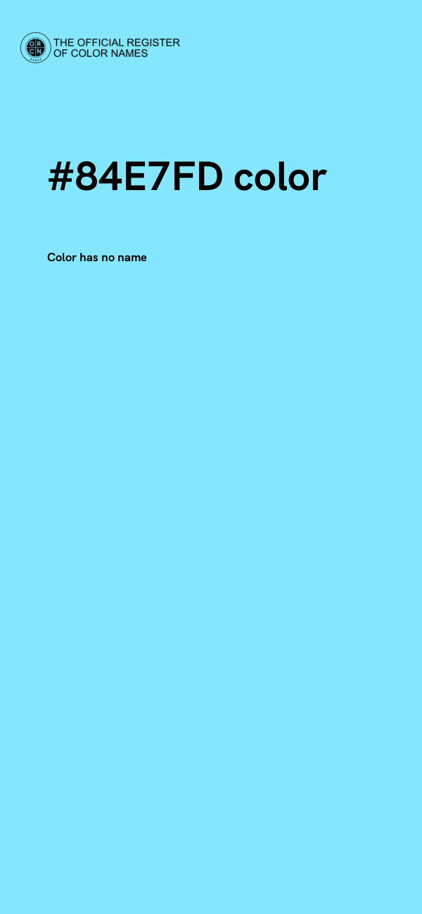 #84E7FD color image