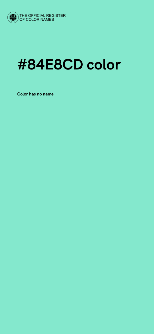 #84E8CD color image