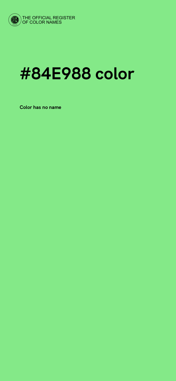 #84E988 color image