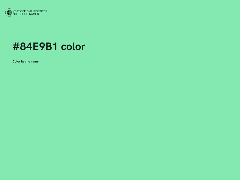 #84E9B1 color image