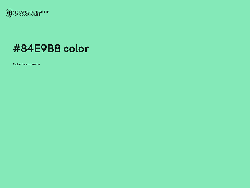 #84E9B8 color image