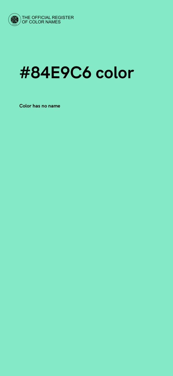 #84E9C6 color image