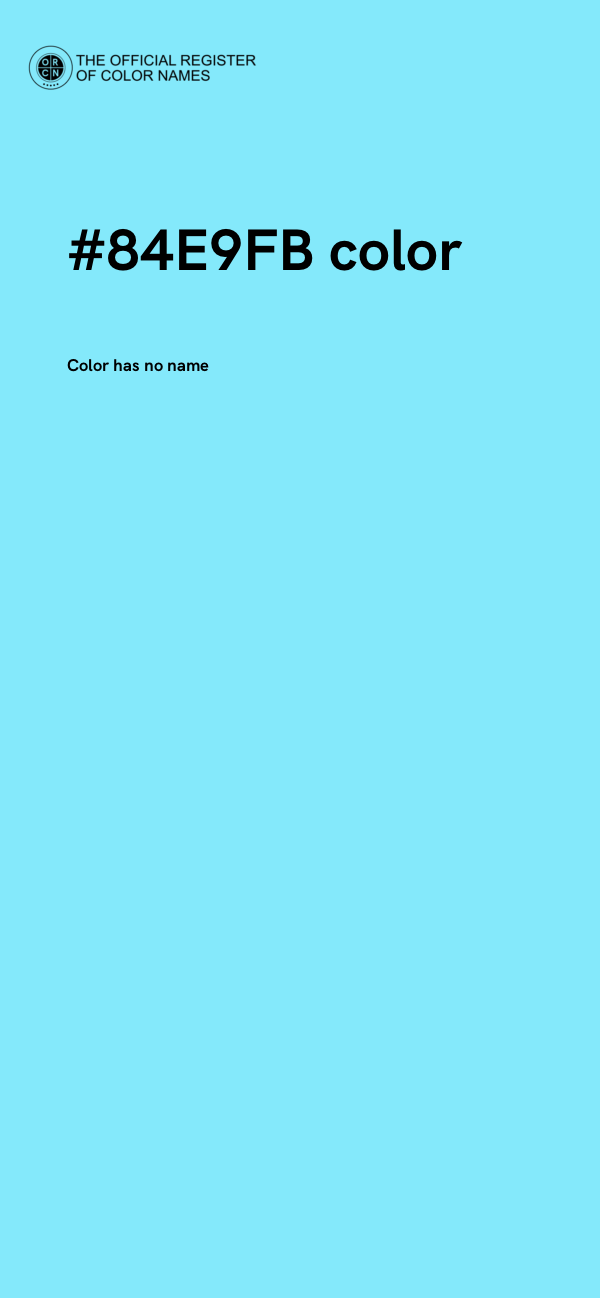 #84E9FB color image