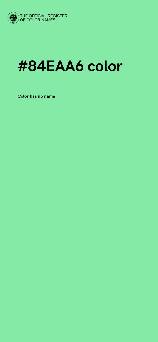 #84EAA6 color image