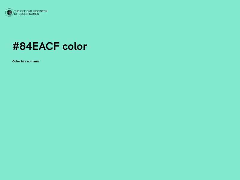 #84EACF color image