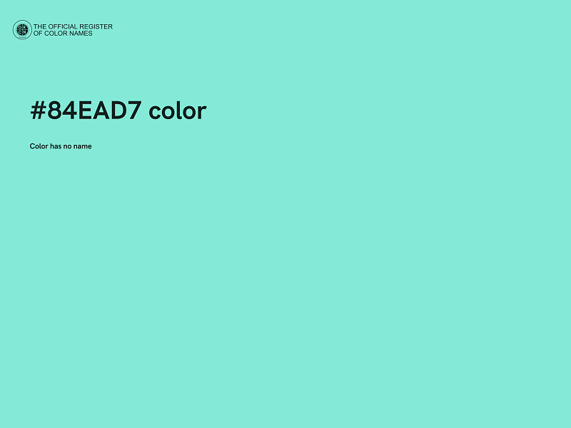 #84EAD7 color image