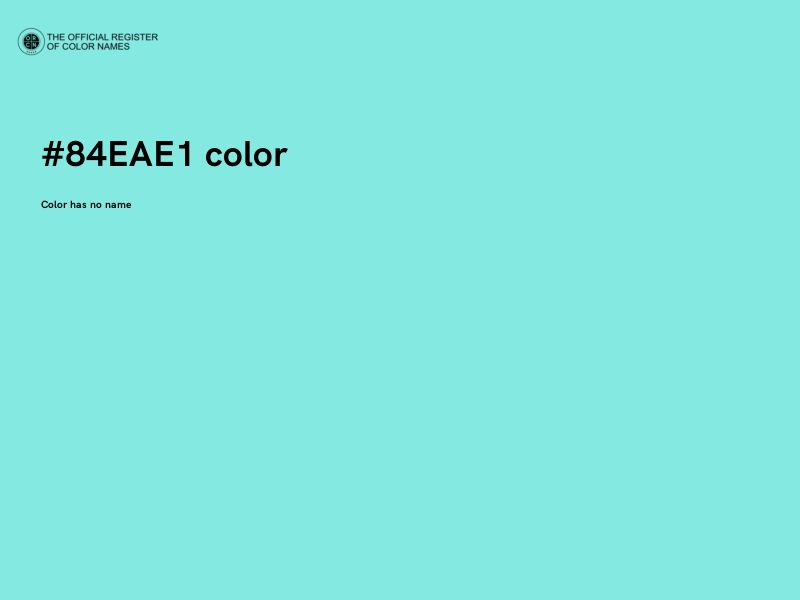 #84EAE1 color image