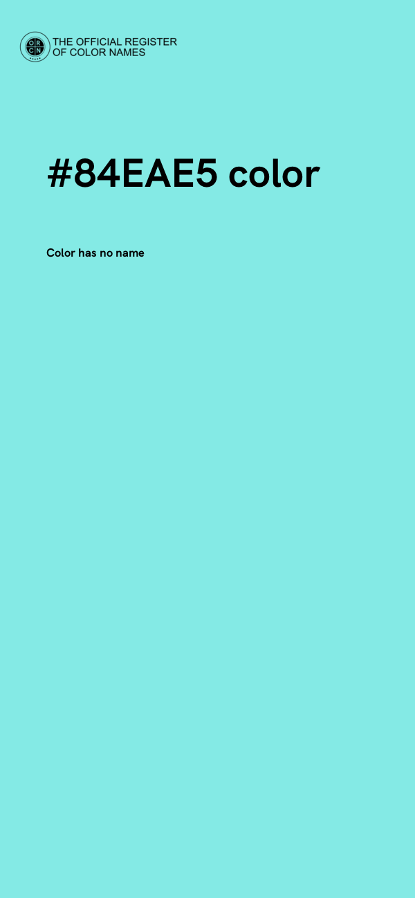 #84EAE5 color image