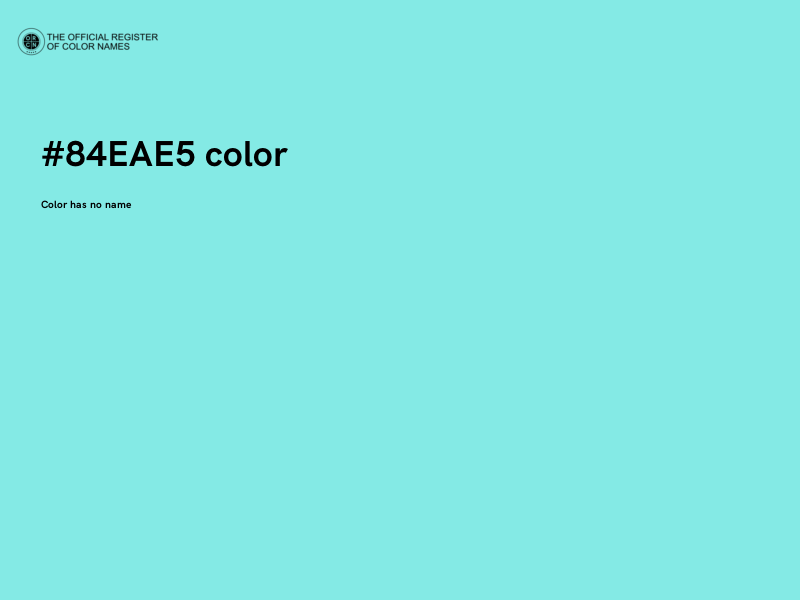 #84EAE5 color image