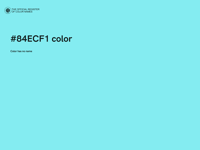 #84ECF1 color image