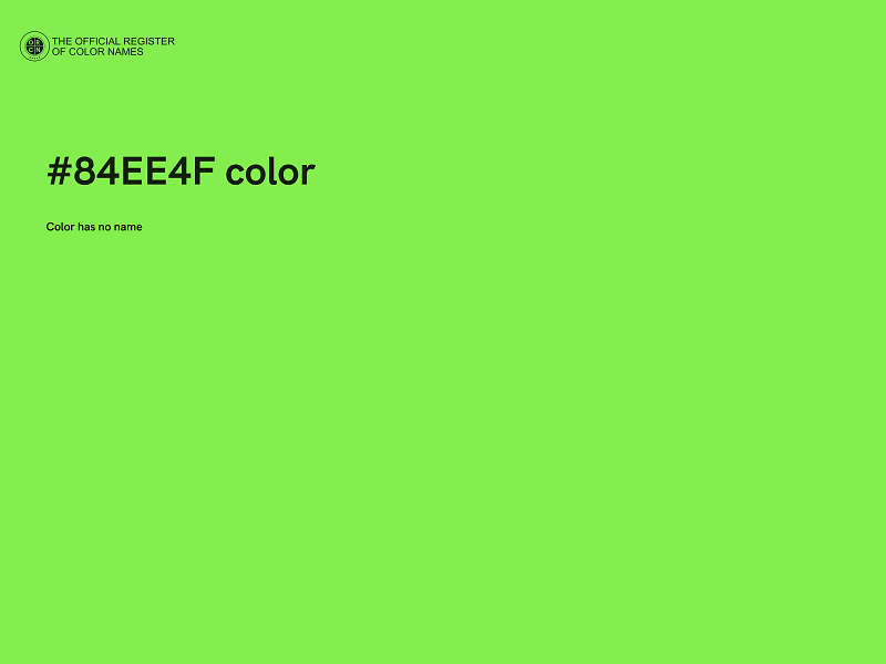 #84EE4F color image