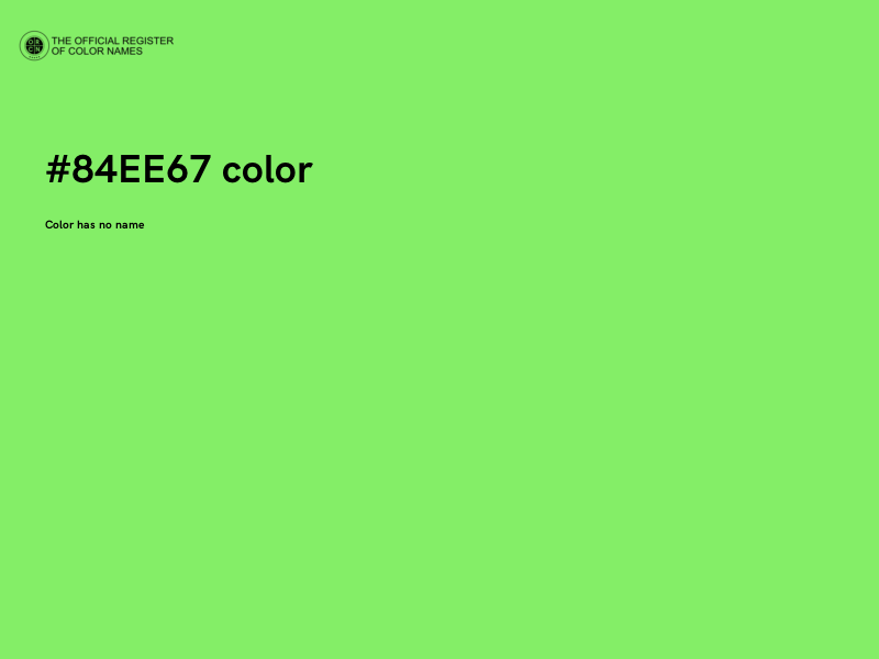 #84EE67 color image