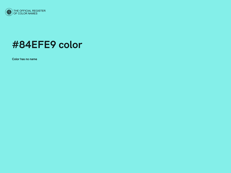 #84EFE9 color image