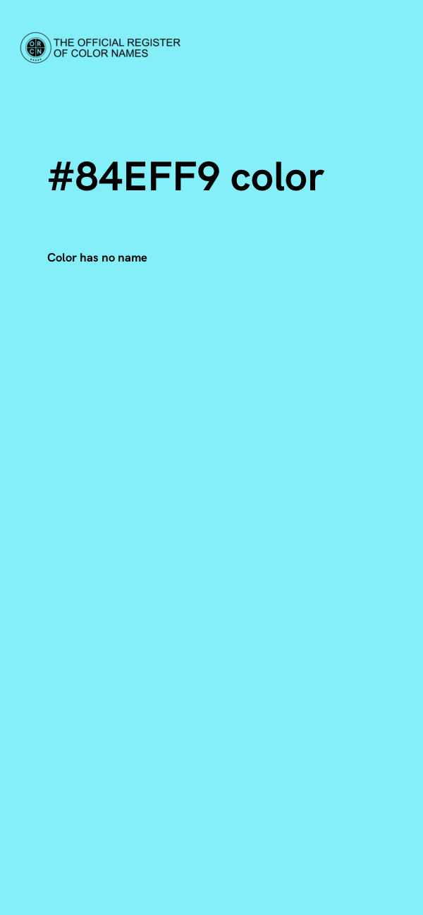 #84EFF9 color image