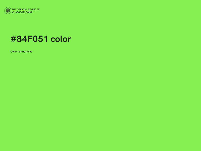 #84F051 color image