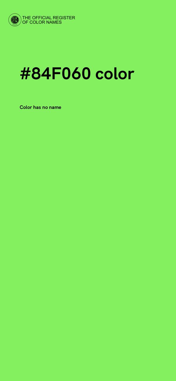#84F060 color image