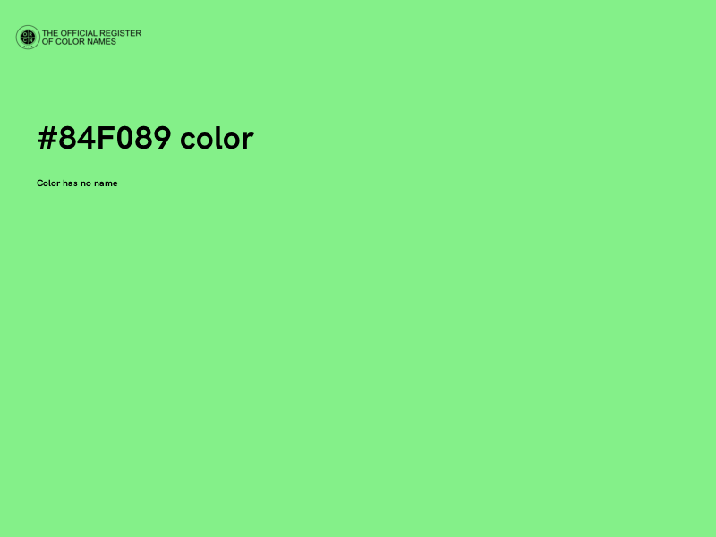 #84F089 color image
