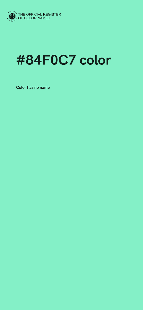#84F0C7 color image