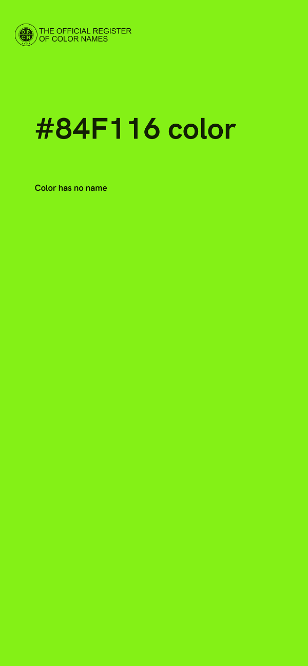 #84F116 color image