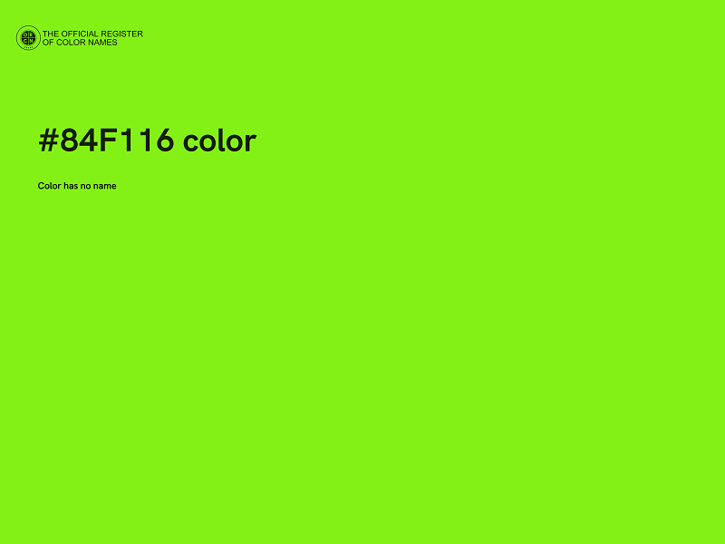 #84F116 color image