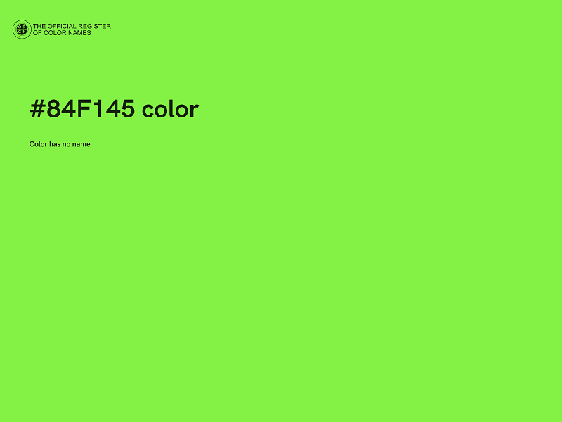 #84F145 color image