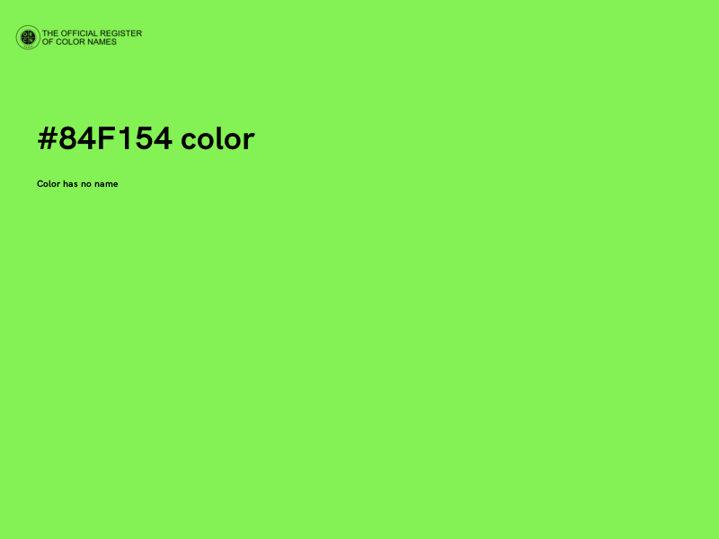 #84F154 color image