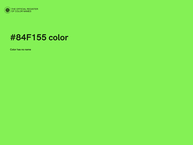 #84F155 color image