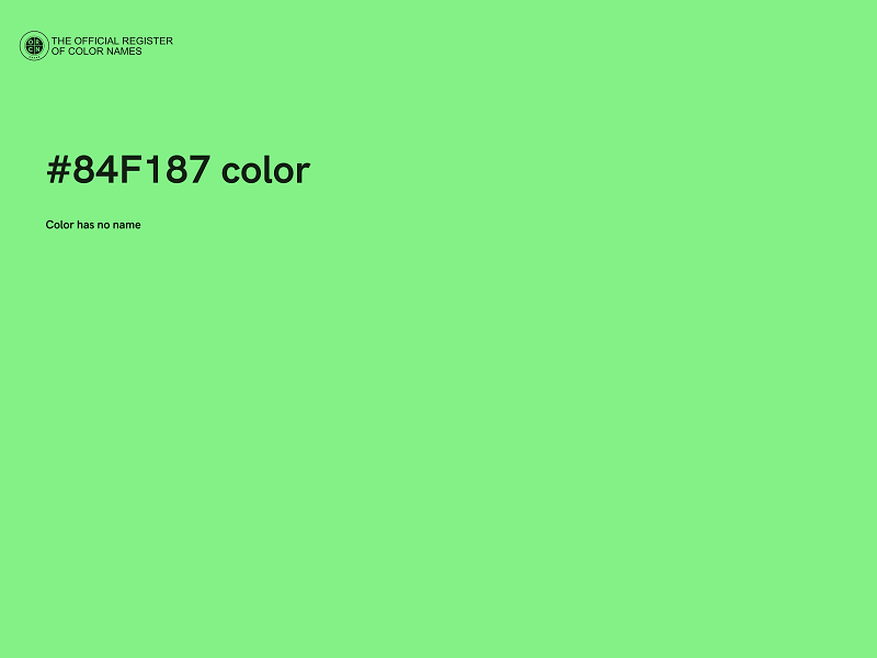 #84F187 color image