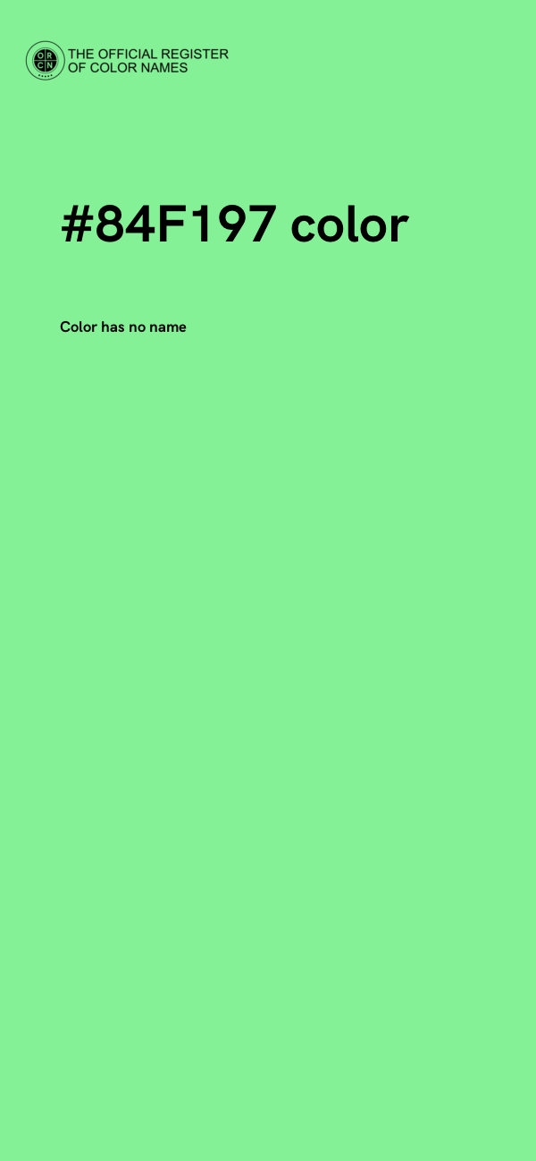 #84F197 color image