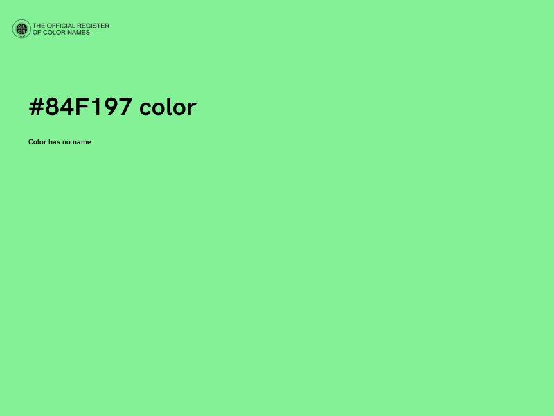 #84F197 color image